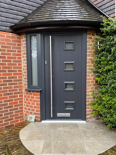 Dark grey Endurance composite door on a home in Reading