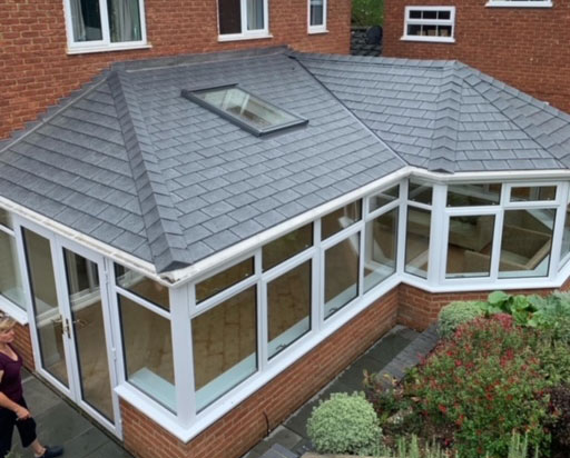 Solid roof on conservatory in newbury fitted by premier home improvements in newbury